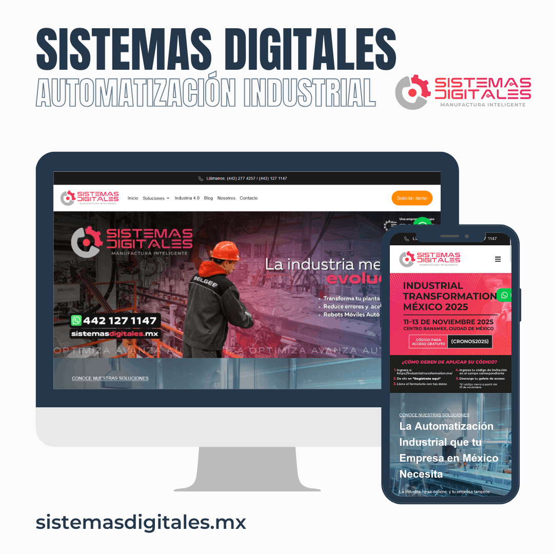 Proyecto Diseño de página web terminada entregada Cliente Sistemas Digitales Querétaro